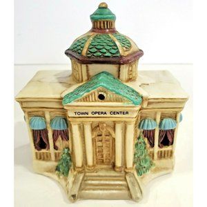 TOWN OPERA CENTER Small Christmas Village ceramic accessory building BRINN'S